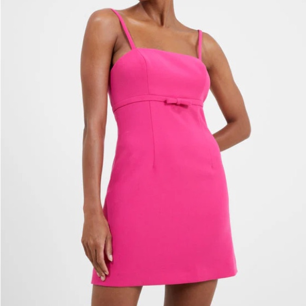 French Connection Whisper Ruth Bow Mini Dress